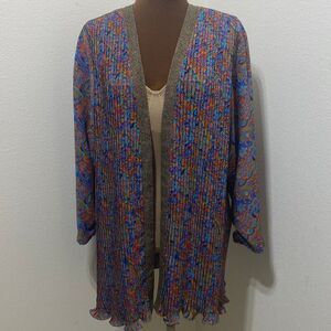 Diane von Furstenberg Multicolored Pleated Cardigan Size One Size Fits Most